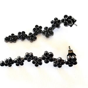 .925 Sterling Silver and Black Rhodium .75ctw Diamonique Diamond Stud Earrings